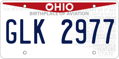 OH license plate GLK2977