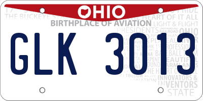 OH license plate GLK3013