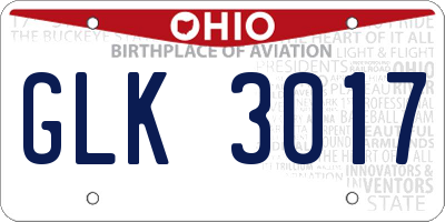 OH license plate GLK3017