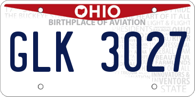 OH license plate GLK3027