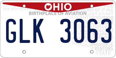 OH license plate GLK3063