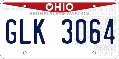 OH license plate GLK3064