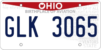 OH license plate GLK3065