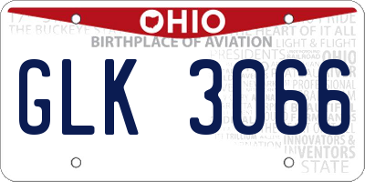 OH license plate GLK3066