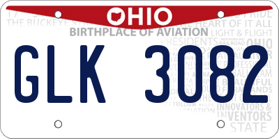 OH license plate GLK3082