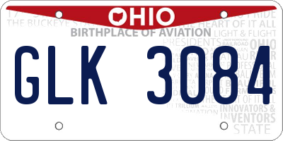 OH license plate GLK3084