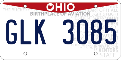 OH license plate GLK3085