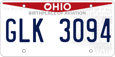 OH license plate GLK3094