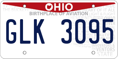 OH license plate GLK3095