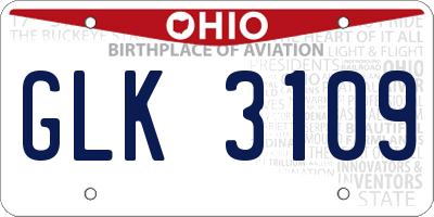 OH license plate GLK3109