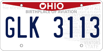 OH license plate GLK3113