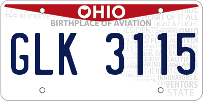 OH license plate GLK3115