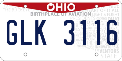 OH license plate GLK3116
