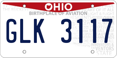 OH license plate GLK3117