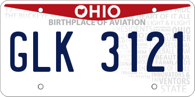 OH license plate GLK3121
