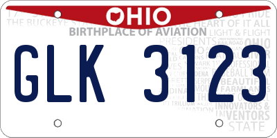 OH license plate GLK3123