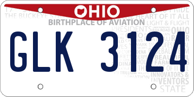 OH license plate GLK3124