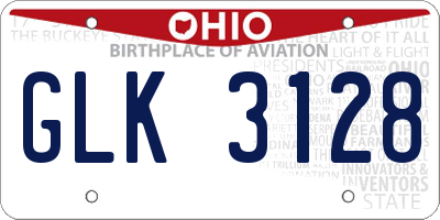 OH license plate GLK3128