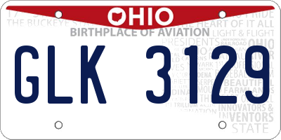 OH license plate GLK3129