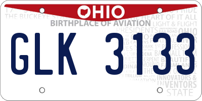 OH license plate GLK3133