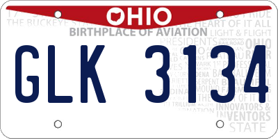 OH license plate GLK3134