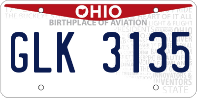 OH license plate GLK3135