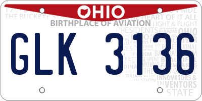 OH license plate GLK3136