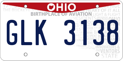 OH license plate GLK3138