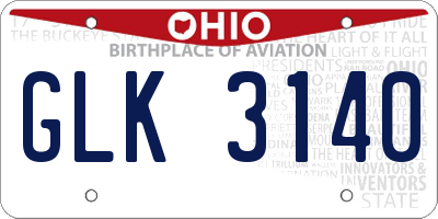 OH license plate GLK3140