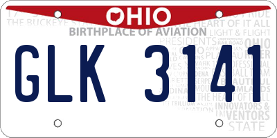 OH license plate GLK3141