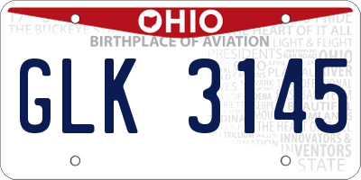 OH license plate GLK3145
