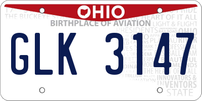OH license plate GLK3147