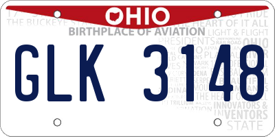 OH license plate GLK3148