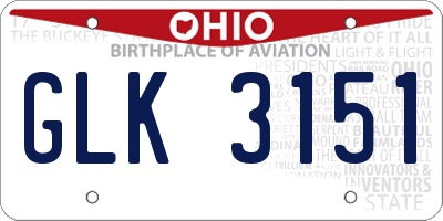 OH license plate GLK3151