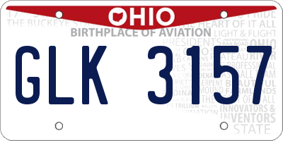 OH license plate GLK3157