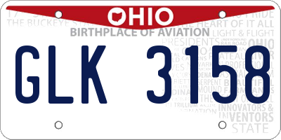OH license plate GLK3158