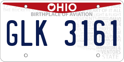 OH license plate GLK3161