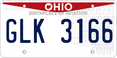 OH license plate GLK3166