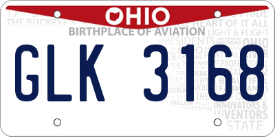 OH license plate GLK3168