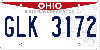 OH license plate GLK3172