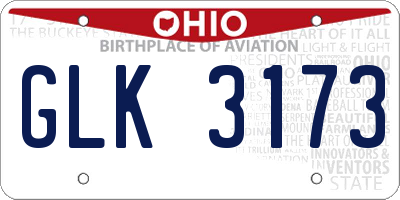 OH license plate GLK3173