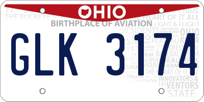 OH license plate GLK3174