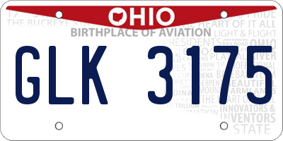 OH license plate GLK3175