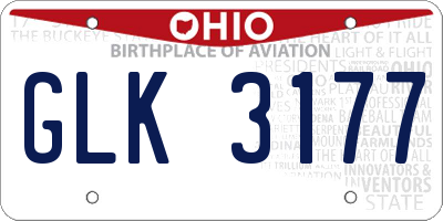 OH license plate GLK3177