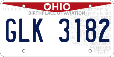 OH license plate GLK3182