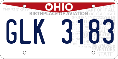 OH license plate GLK3183