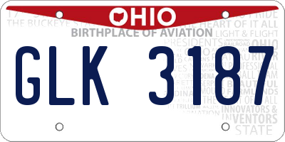 OH license plate GLK3187