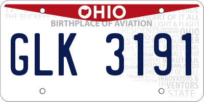 OH license plate GLK3191