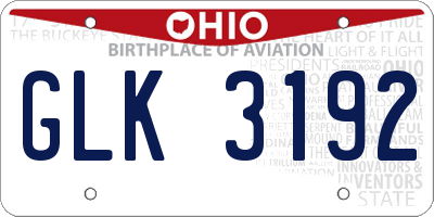 OH license plate GLK3192
