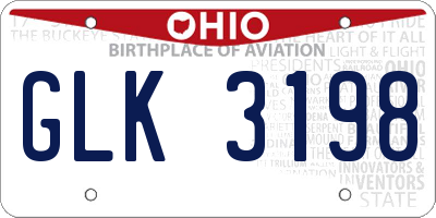 OH license plate GLK3198